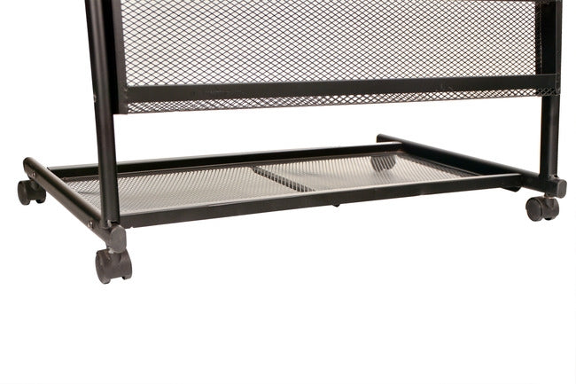 Literature rack base with casters