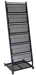 6-shelf mobile literature rack