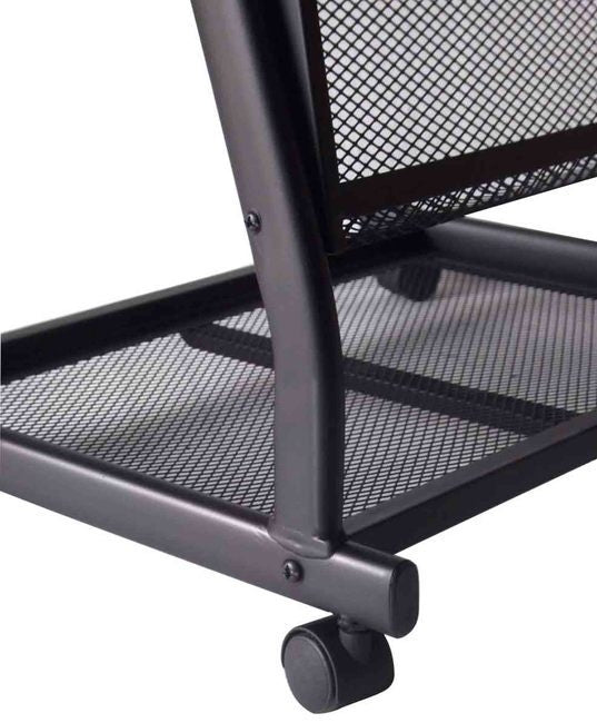 Literature rack base with casters