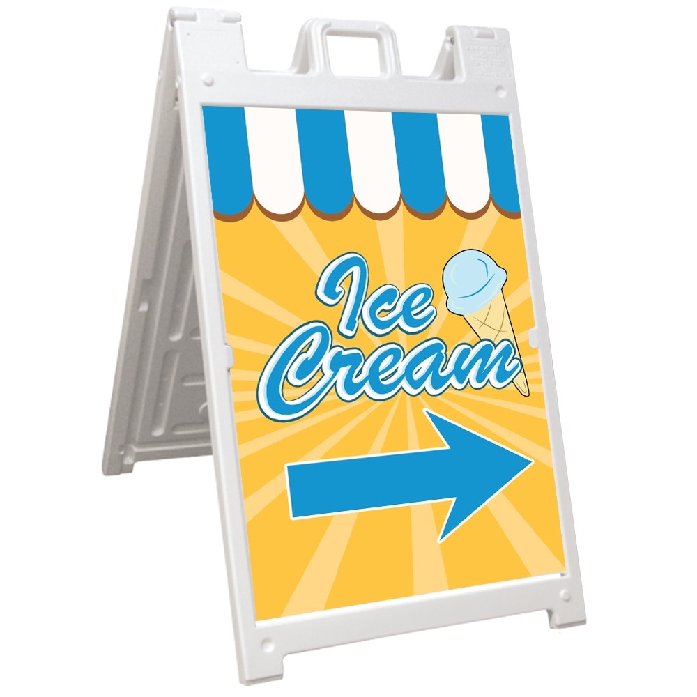 Double-sided plastic sandwich board sign