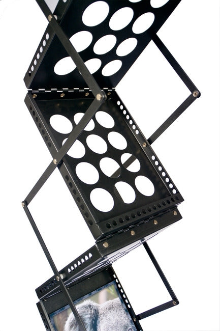 Pop-up literature rack frame detail