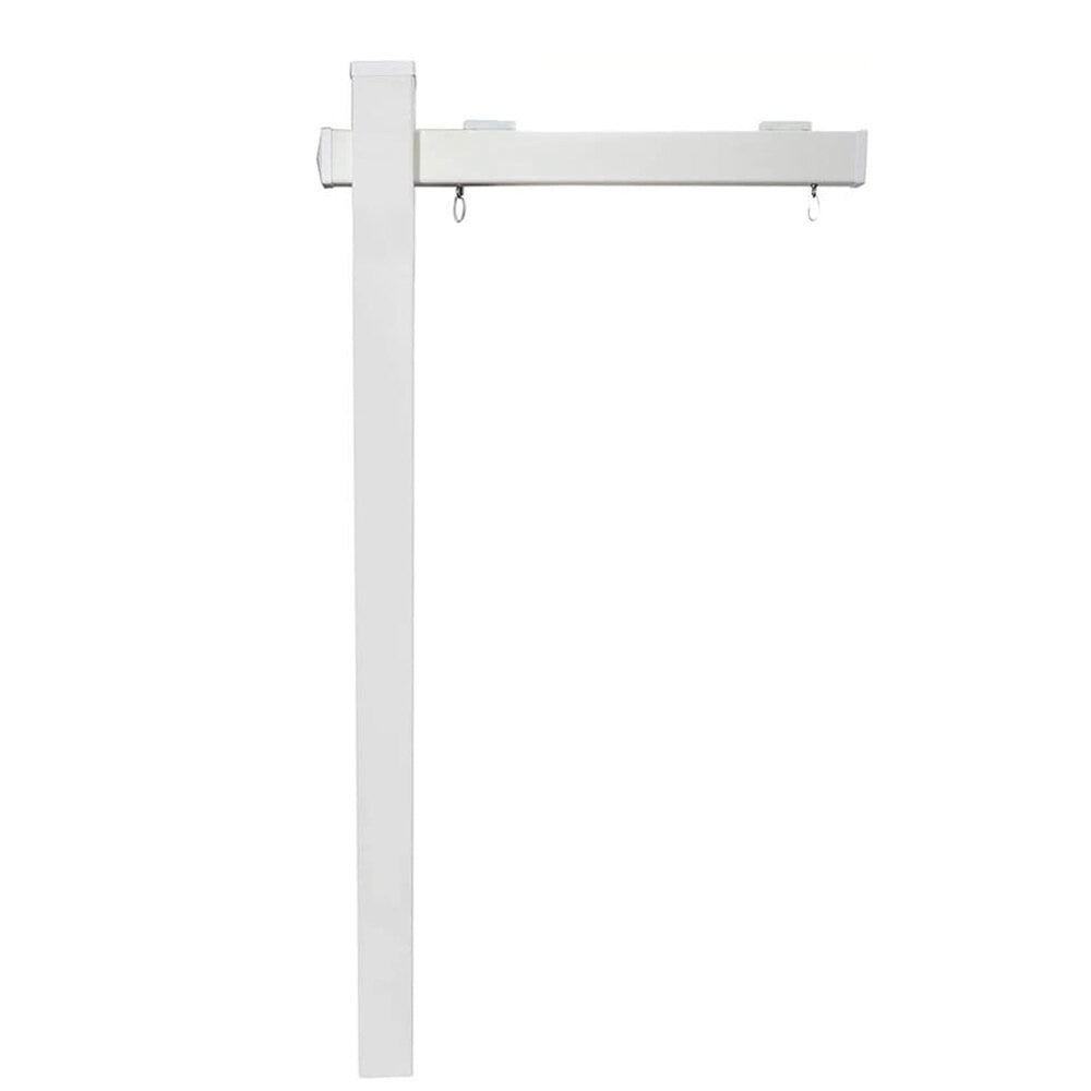 White vinyl real estate sign post hardware