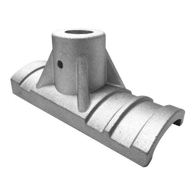 Cast aluminum pole banner bracket base