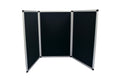 3-panel tabletop display with black fabric panels
