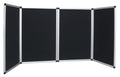4-panel tabletop display with black fabric panels