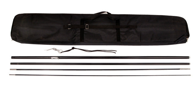 Medium teardrop flag kit travel bag and pole sections