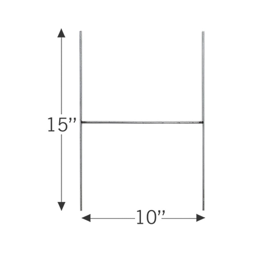 10 x 15 inch wire H-stake for small yard signs